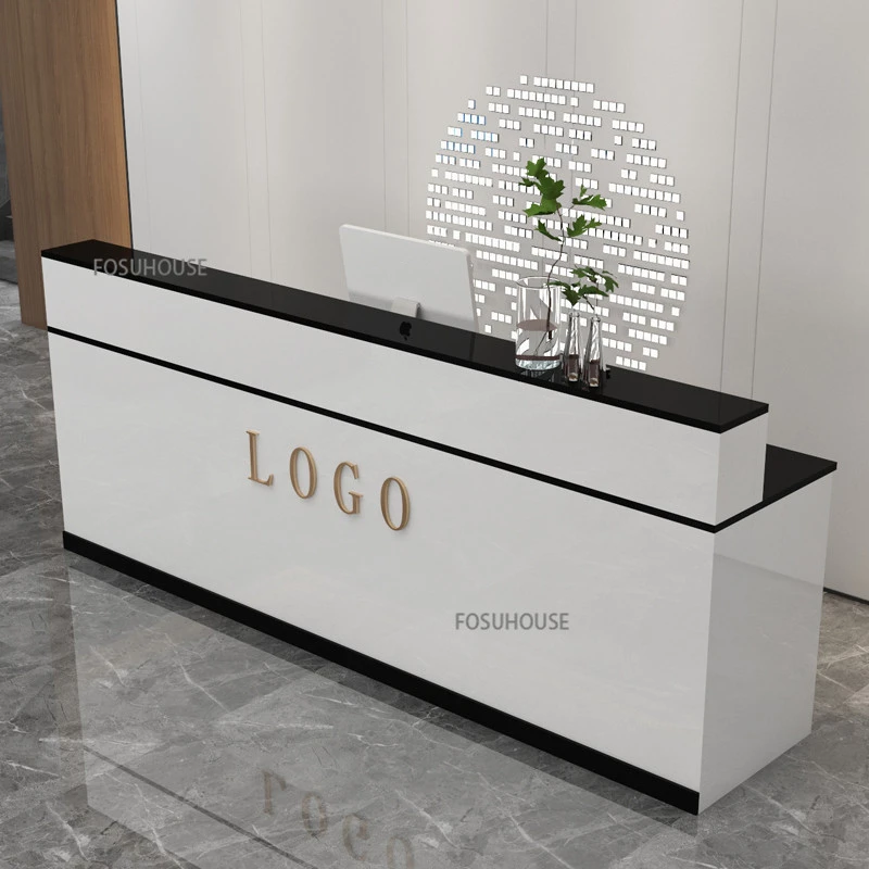 Nordic Office Furniture Reception Desk Clothing Store Front Desk
