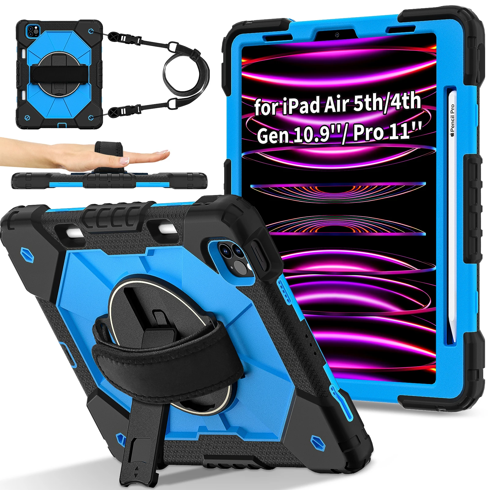 Rotating Stand Cover with Full-Body Protection and Strap