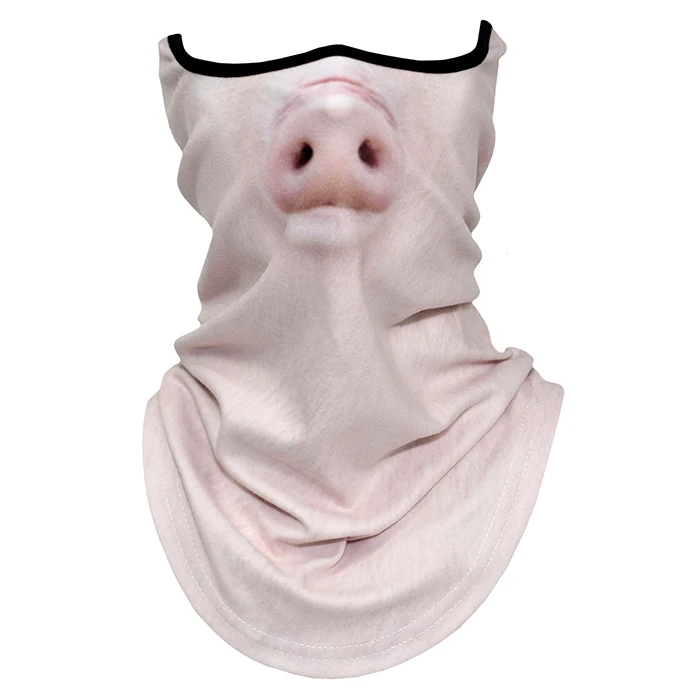 WTACTFUL 3D Animal Neck Gaiter Warmer Windproof Face Mask Scarf for Ski Halloween Costume 