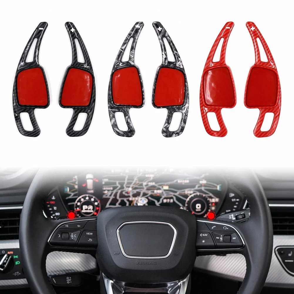 2Pcs Car Steering Wheel Paddle ABS Shifter Gear Shift Paddles Extension For Audi A1 A3 A5 A8 S4 SQ5 Q2 Q7 TTS A4L A7 R8 Q5L 2