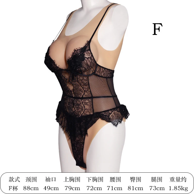Crossdressing Sissy Silicone Vagina Panty Fake Breast Form Realistic Pussy Shemale Transgender Tits Drag Queens Bodysuit Chest