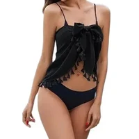 Women's Sarong Coverups Sexy Short Bathing Suit Chiffon Wrap Skirt Beach Swimsuit Cover Ups with Tassels Swimwear - Image 3