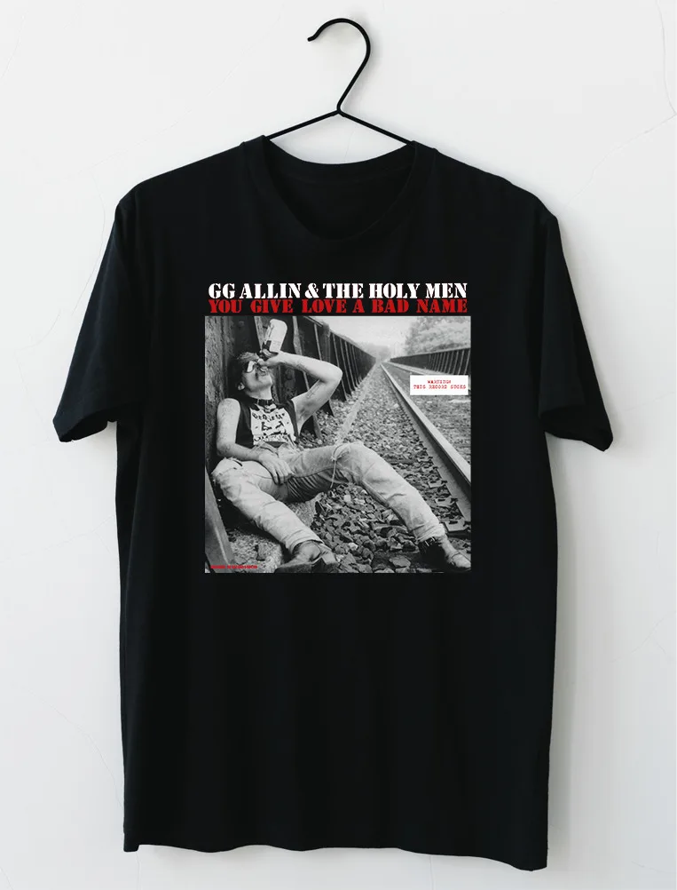 Мужская футболка с длинным или коротким рукавом GG Allin The Holy Men Punk Rock You Give Love A Bad Name, Размеры S 4XL
