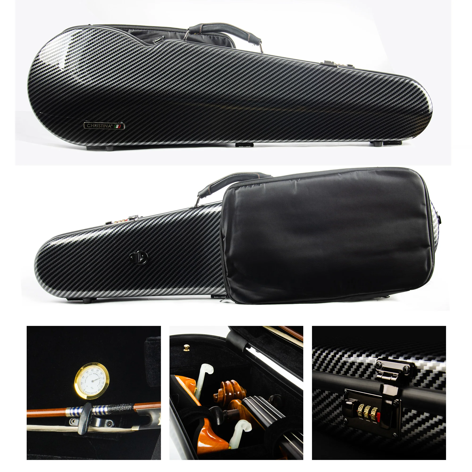 CHRISTINA Violin Case 4/4 Size Multicolors Available Lightweight