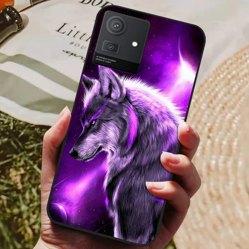 Stylish Cool Painted Black Silicone TPU Soft Phone Shell - Protective Case Cover