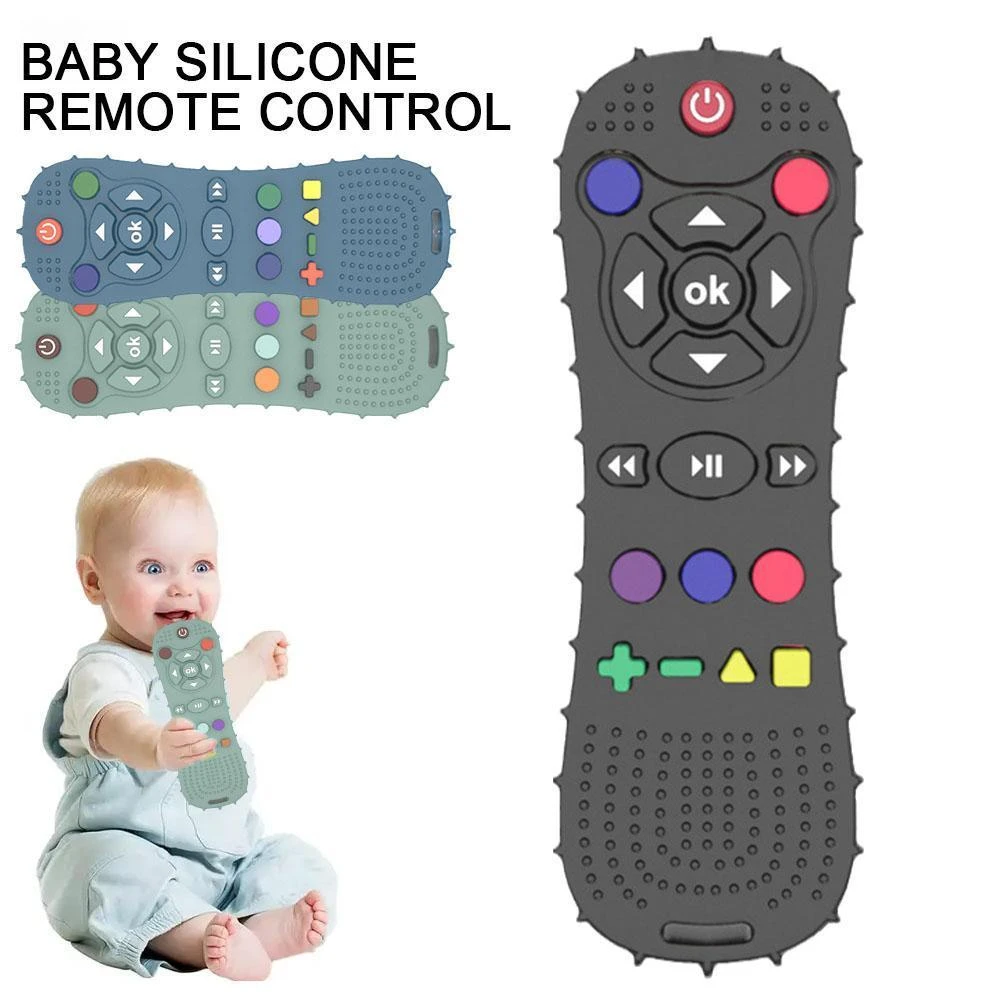 1pcs Baby Teether Tv Remote Control Shape Silicone Teether For Rodent