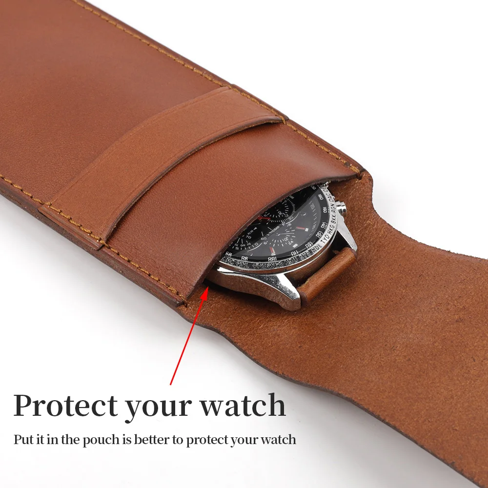 Watch Travel Case Portable Vintage Vachetta Leather Watch Display Case Storage Box Organizers of Men Gift