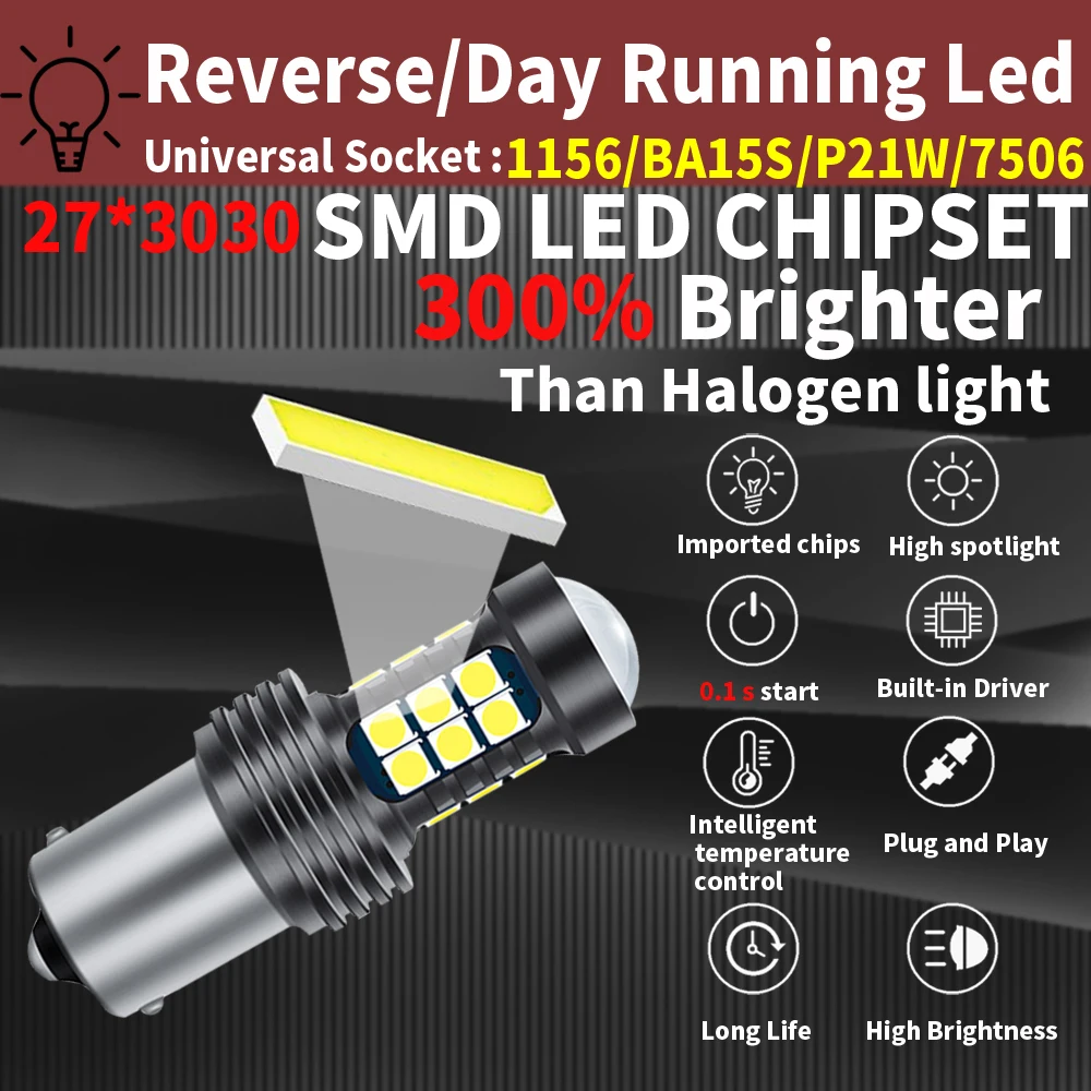 2pcs P21W 7506 BA15S LED  Ʈ Blub   Canbus For Volvo C30 C70 S40 S60 S70 S80 V40 V50 V60 V70 XC60 XC70 XC90