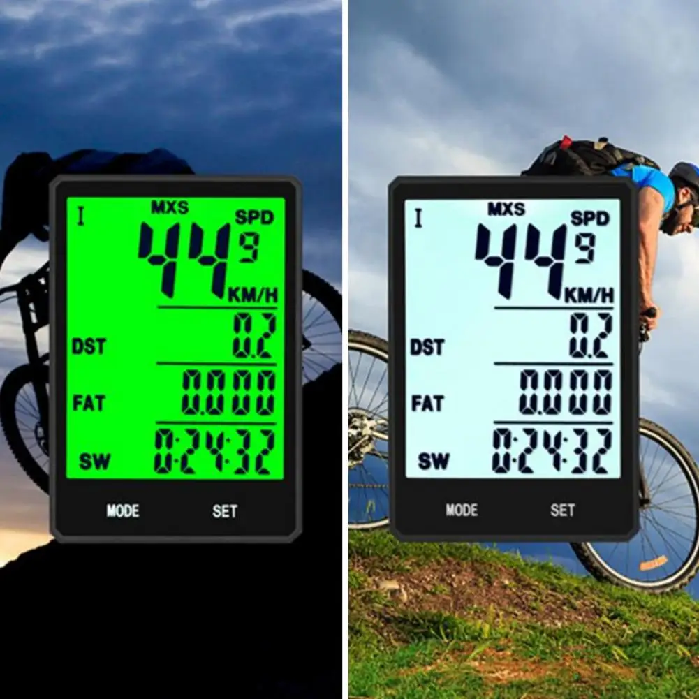 

Bicycle Stopwatch Water-resistant Cycling Timer Accurate Waterproof Bicycle Odometer Led Screen Anti-interference for Stable