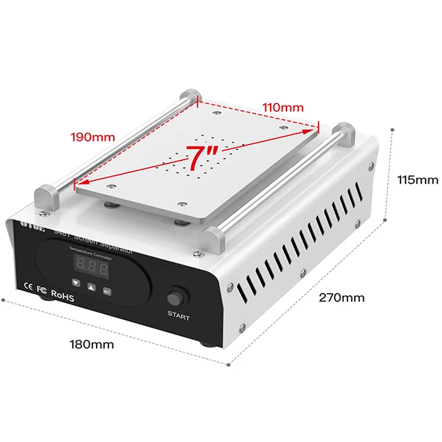 Built-in Vacuum Pump Mobile Phone 7inch Touch Screen Separator Machines Smartphone Repair Tool