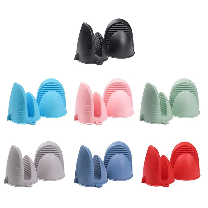 Thickened Silicone Oven Mitts Shark Shape for Kitchen Cooking Air Fryer Microwave Heat Resistant Gloves