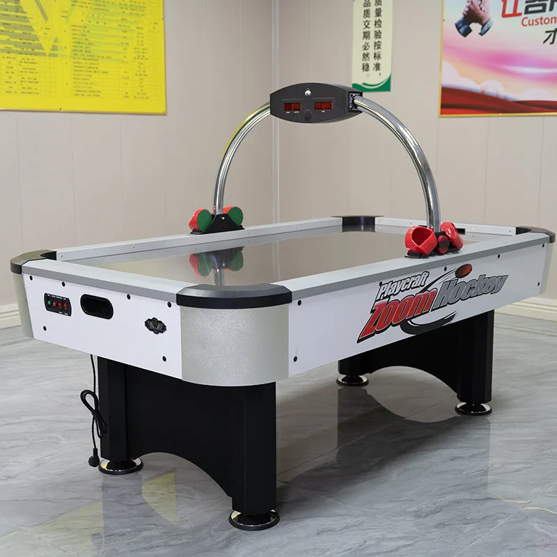Deluxe stainless steel top table ice hockey table Standard adult air board game for senior clubhouse villas