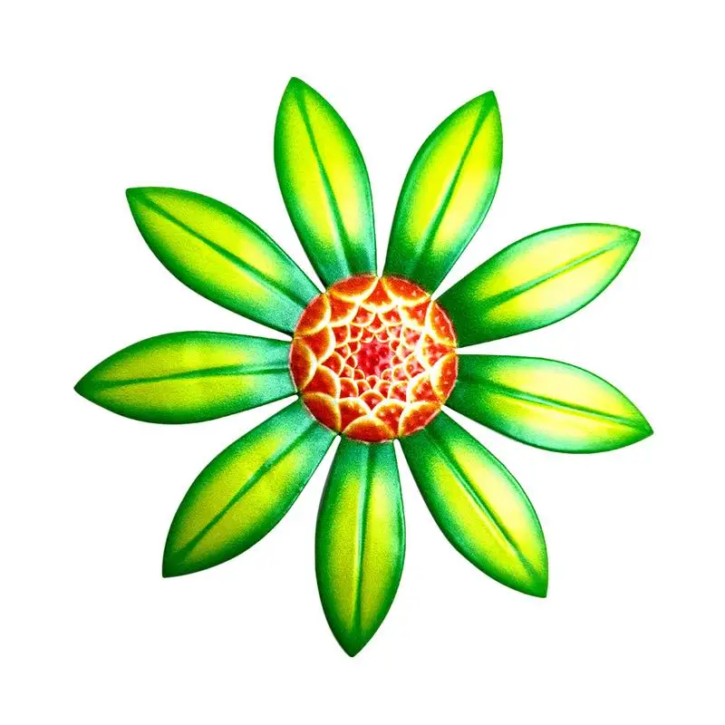 

4pcs Metal Flower Decor Inspirational Wall Sculpture Hanging Indoor Outdoor For Home Garden Bedroom Decoration Gifts Ornament