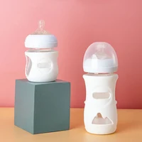 Baby Feeding Bottle Protective Cover Silicone Anti Breakage Baby Bottle Holder Thermal Insulation Safe Milk Bottle Sleeve Covers 1