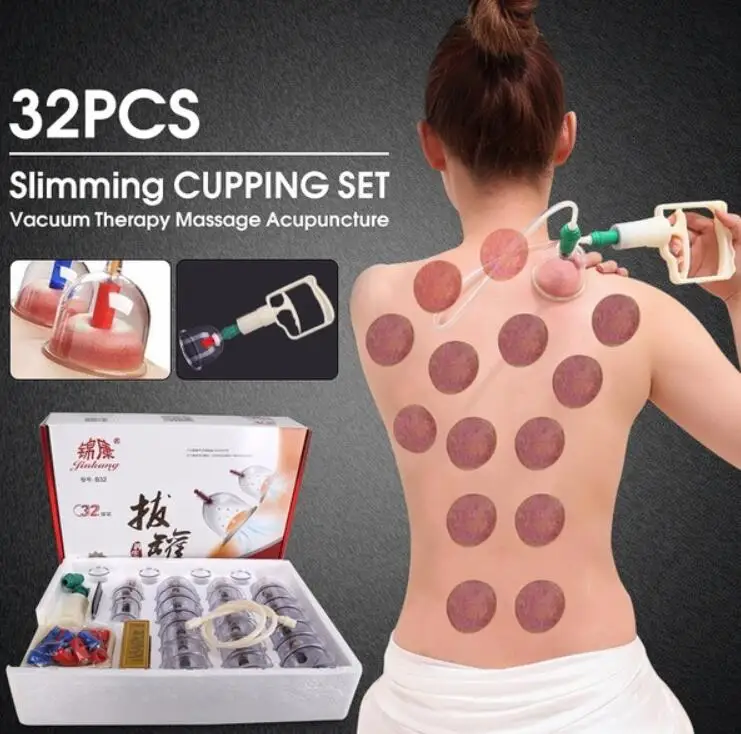 Vacuum Cupping Sets 32 12 6 Cuppins Therapy Cups Chinese Medical Vacuum Cupping Suction Therapy Device