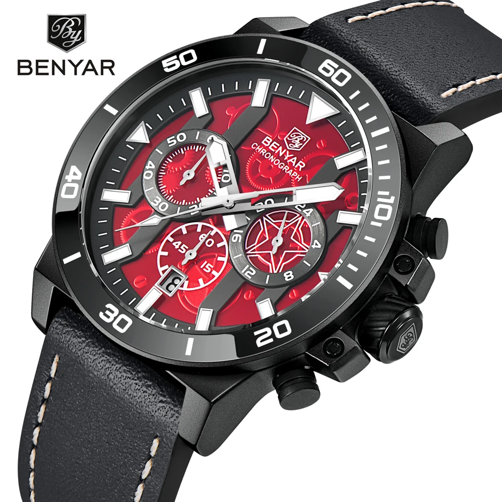 BENYAR2023NewMensWatchesTopBrandLuxuryQuartzWatchForMen