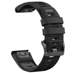 QuickFit Dual - Color Silicone Band - Sleek and Versatile - 26mm - Fenix 8 51mm (Black dark gray)