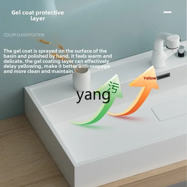 อ่างล้างหน้าหินเทียม LTT แบบติดตั้งในตัว พร้อมตู้ห้องน้ำ 5