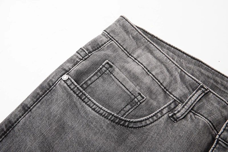 KSTUN Gray Jeans Men Stretch Slim Straight Regular Fit Casual Pants Summer Denim Trousers Men's Clothing Man Jeans Fashion Brand 5