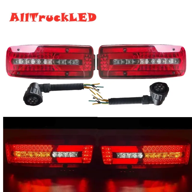 1 Pz Lh Rh 24V Camion Led Fanale Posteriore Per Uomo Camion Tga Camion Tgx Camion Luci Posteriori A Led Uomo Camion Luci Posteriori Con 7Pin Connetors