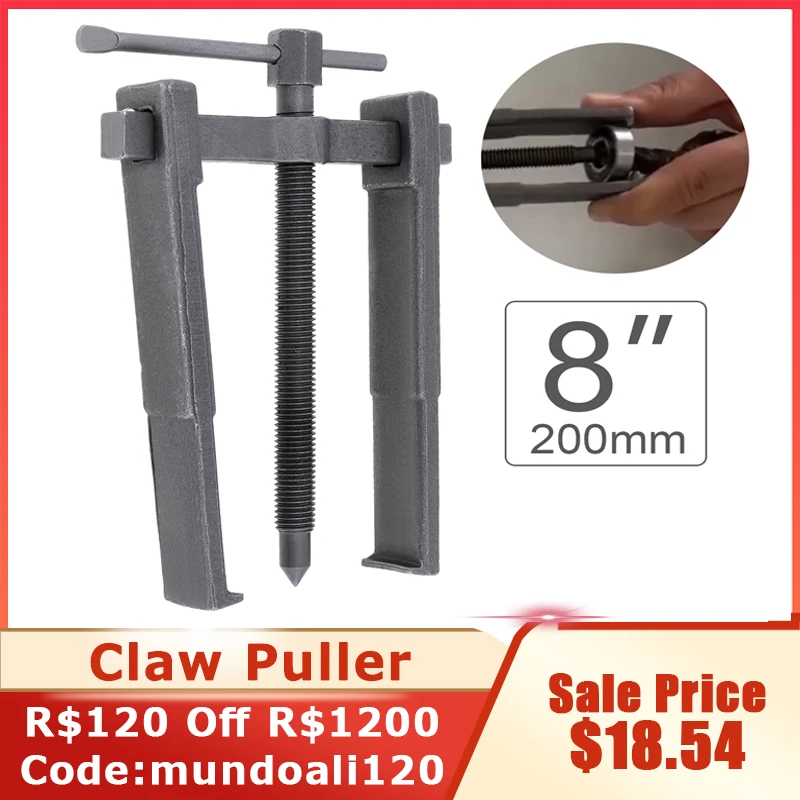 8 inch 200mm Two Claw Puller Separate Lifting Device Pull Bearing German Type Auto Mechanic Hand Tools Bearing Rama Carbon Steel