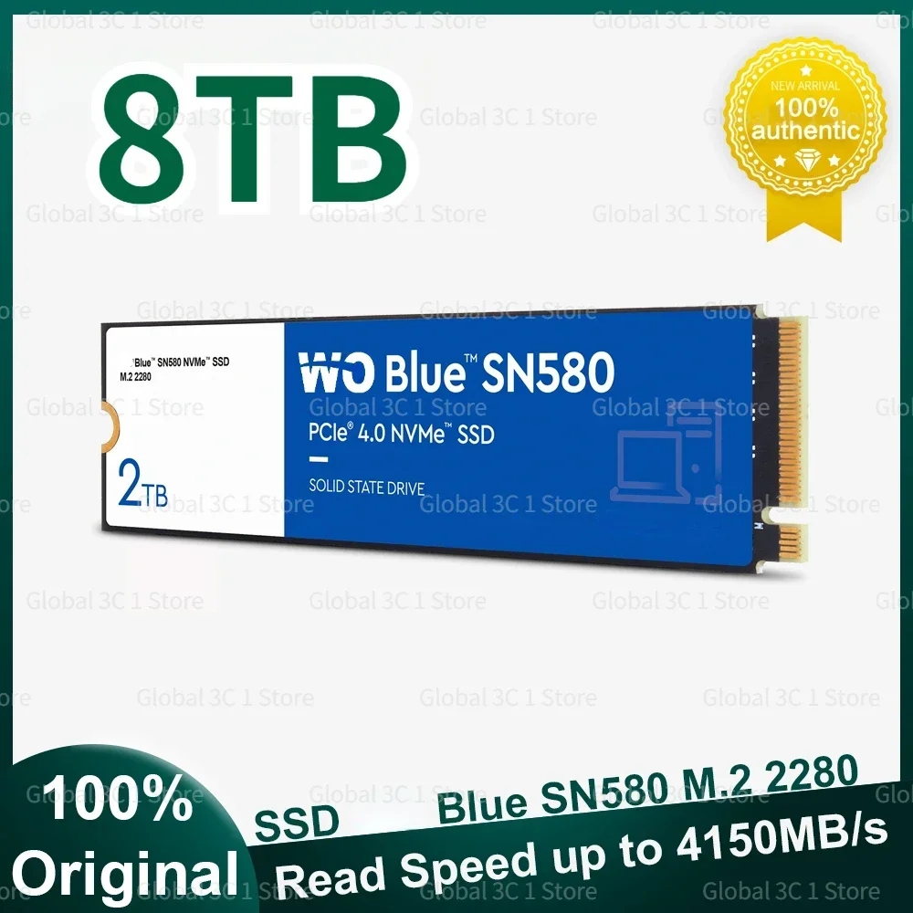 

Western Original PS5 SSD Blue SN580 500GB 1TB 2TB SATA PCle4.0 NVMe"SSD M.2 2280 Internal Solid State Drive 4150MB/s Speed NEW