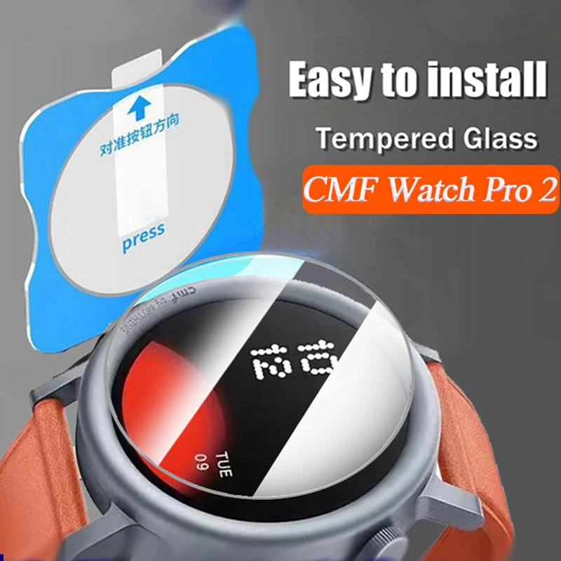 Nothing Watch Pro 2용 정렬 도구가 포함된 HD 강화유리 스크린 보호..