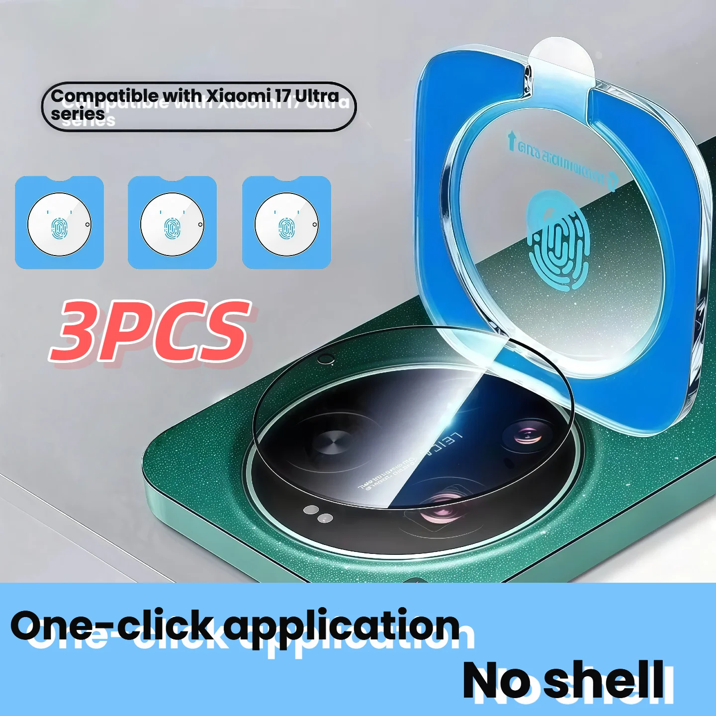 3-Pack Full Coverage Rear Camera Protector with Instant Application