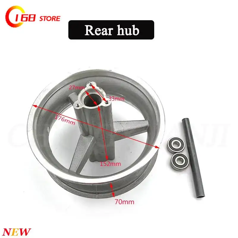 Enhanced Alloy Rim Set for Mini Bikes and E-Scooters - Front and Rear Wheels (6.5 Inch)