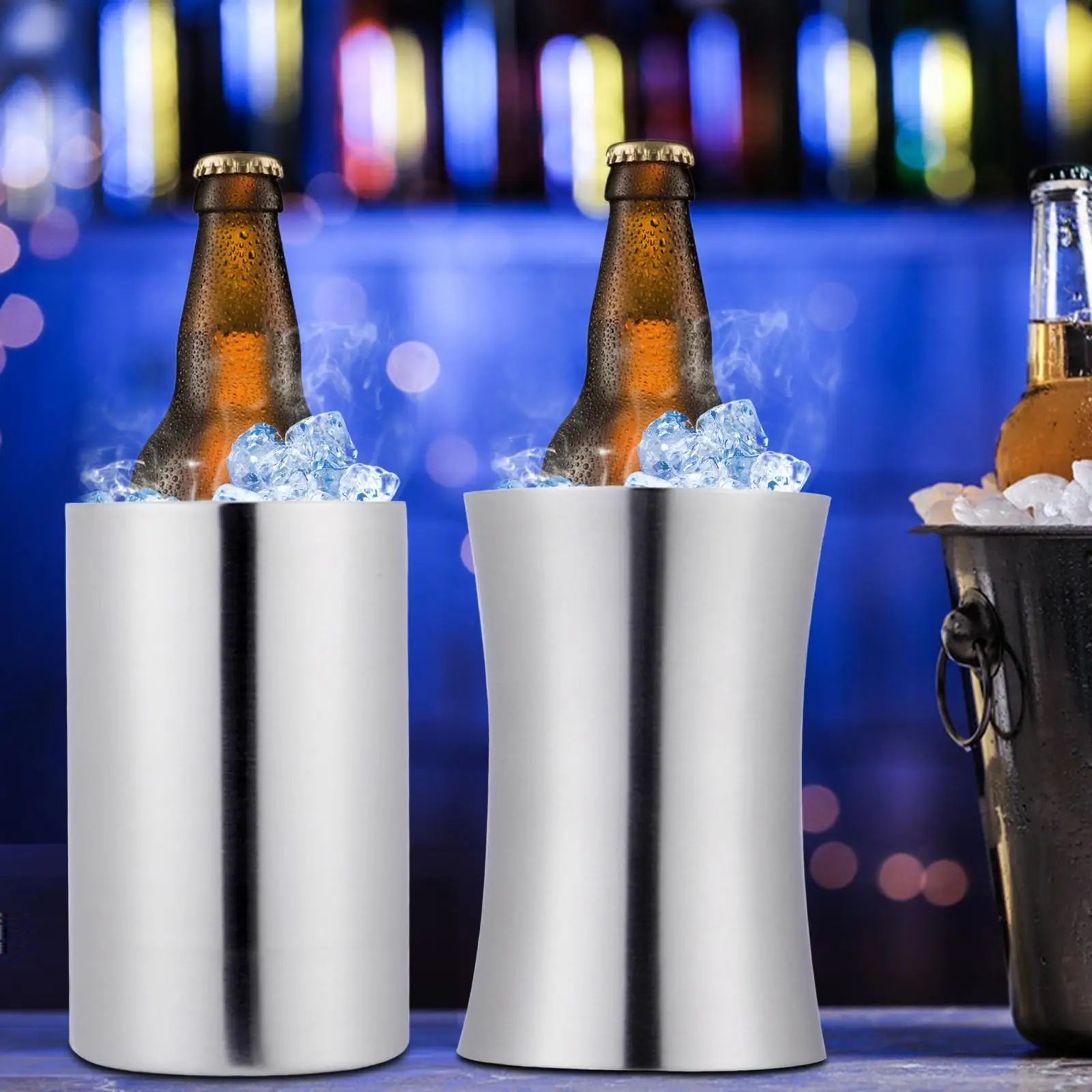 Ice Bucket Large Capacity Chilling Bucket Easy Carry Portable Reusable Thickened Outdoor Refrigerator Parties Bar Cocktail