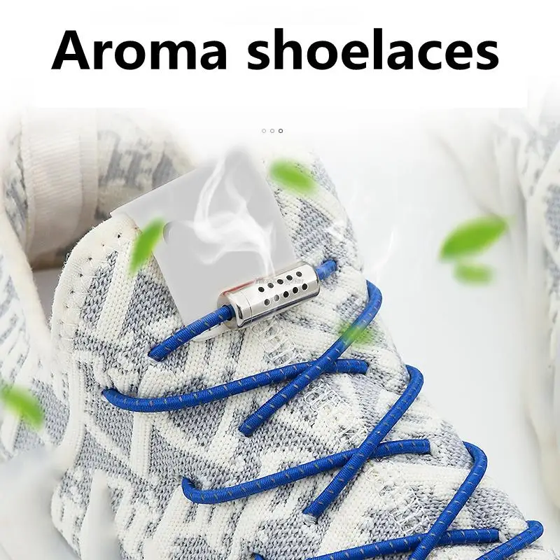 

2022 New Elastic Laces Aroma No Tie Shoelaces Sneakers Round Shoe laces without ties Kids Adult Shoelace Rubber Bands for Shoes