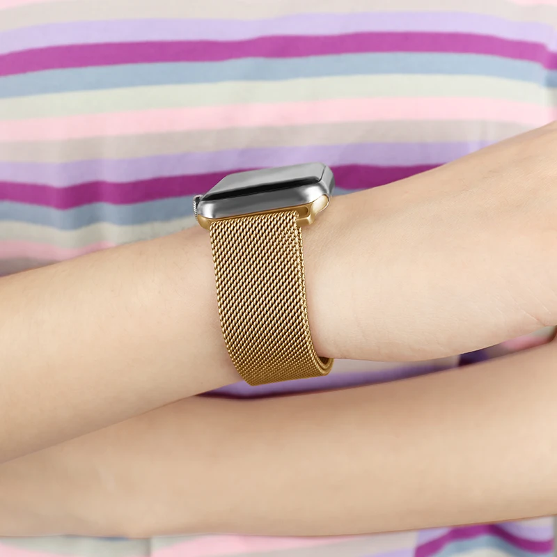 Magnetic Loop Strap For Apple watch Band 45mm 41mm 44mm 40mm 42mm 38mm Stainless steel correa bracelet iWatch serie 3 7 5 6 se 3