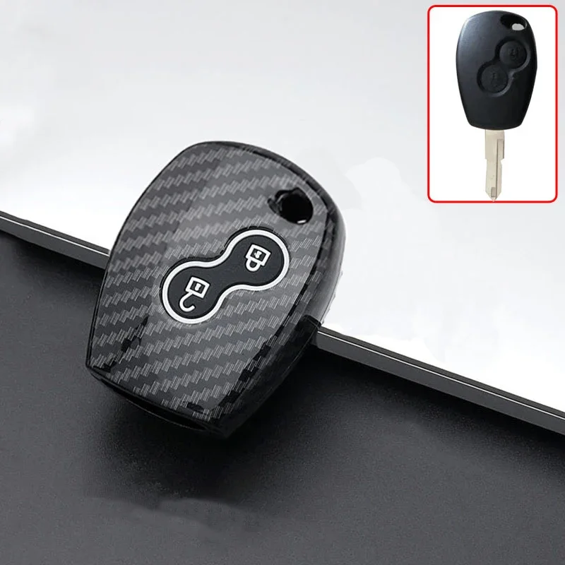 

Carbon Fiber Car Key Case Cover For Renault Megane Modus Espace Laguna Duster Logan DACIA Sandero Fluence Clio Kango For NISSAN