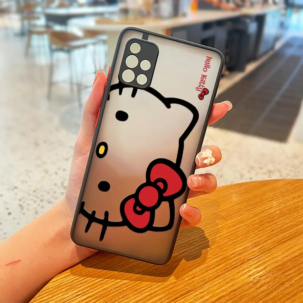 thumbnail image 1 of Funda de Hello Kitty para Samsung, carcasa mate de gato de dibujos animados, Galaxy A53, 5G, A52, A52s, A13, A14, A21S, A23, A32, A33, A51, A71, A73, 1 of 5