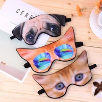3D Dog Pattern Eye Mask Funny Shade Nap Cover Blindfold Sleeping Mask Eyepatch Sleep Goggles (Pug) 2