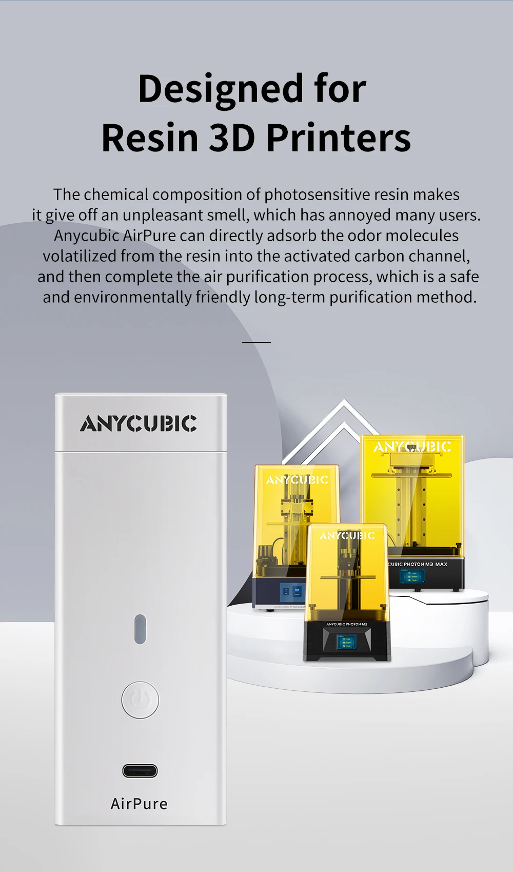 ANYCUBIC AirPure 3D Printer Parts Efficient Air Purification Low Noise High Speed Powerful Fan for Resin 3D Printer Photon M3 motor in printer