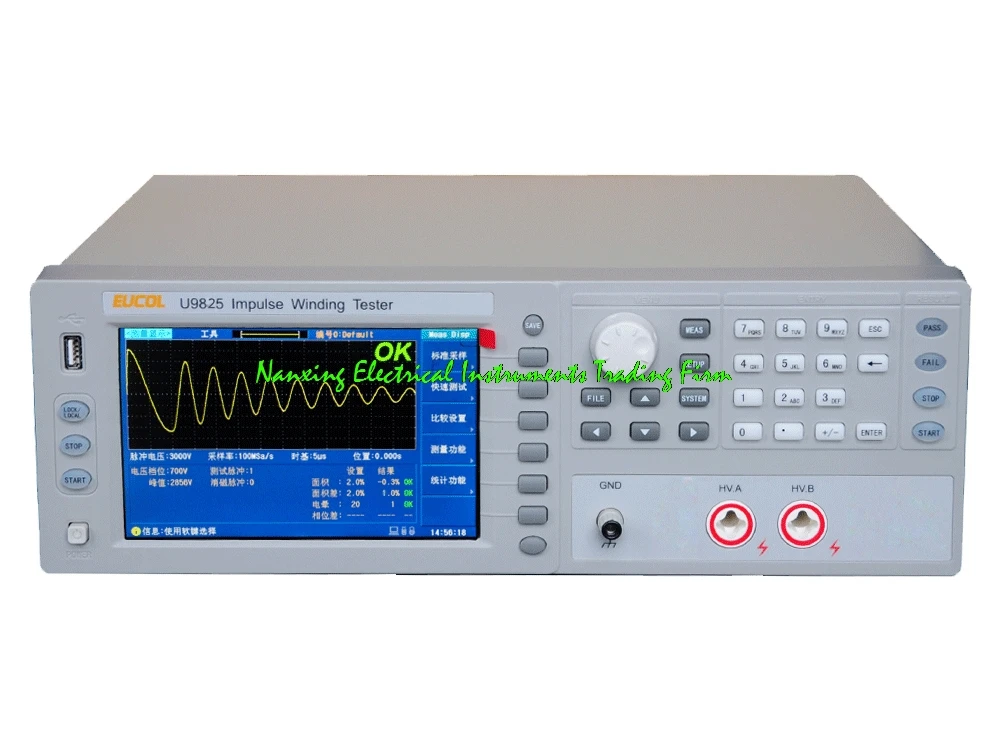 

Fast arrival U9825 2-Channel of HV/Dual channel Impulse winding tester with 200V-5000V,10V step,OK/NG display, LED / alarm