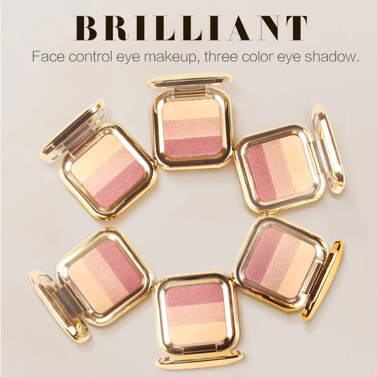 Mini 3-color eyeshadow palette-long-lasting, no-fly powders with matte super nice, mirror effect component, nice touch