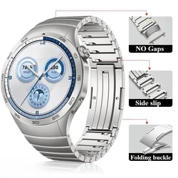 Premium Stainless Steel Smartwatch Bracelet - Elegant No - Gap Design - Huawei GT5 46mm (Silver)