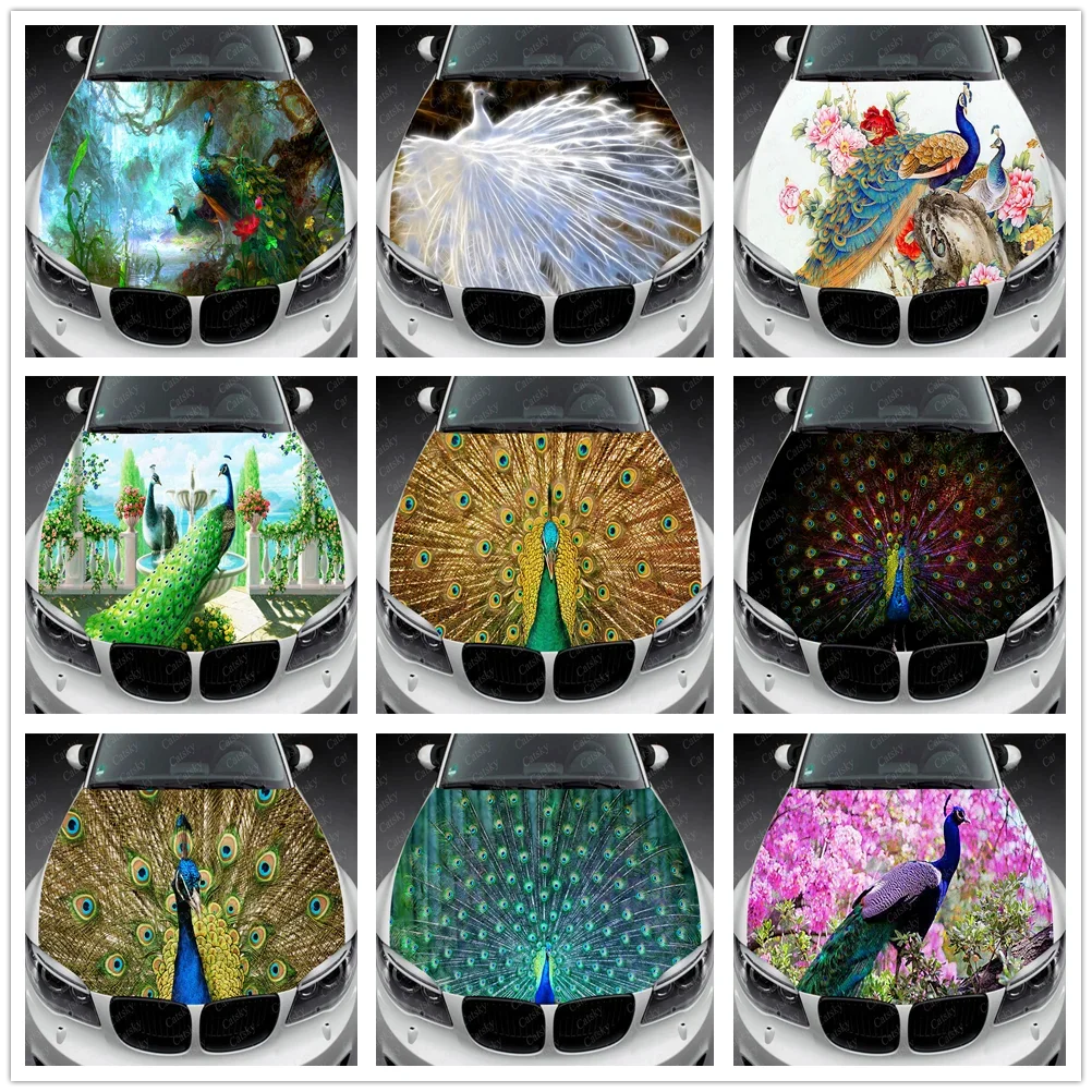 

Peacock Car Decal Car Hood Wrap Decal Vinyl Sticker Full Color Graphic Fit Any Car Car Hood Wrap Decal Vinyl Stickers