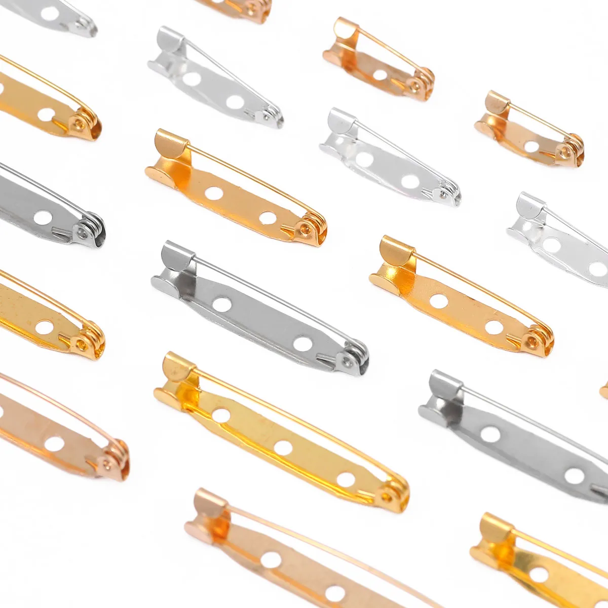 Colorful Alloy Pin Bases for Handmade DIY Jewelry and Brooch Making