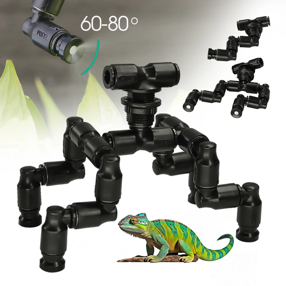 0.25mm Low-pressure Misting Nozzles 360° Adjustable Rotate Fine Atomization Sprayer Slip Lock Irrigation Cooling System Fittings