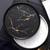 European Marble Ceramic Plate Round Western Steak Plate Home Cooking Dishes Hotel Restaurant Tableware Sundries Storage Tray New 1