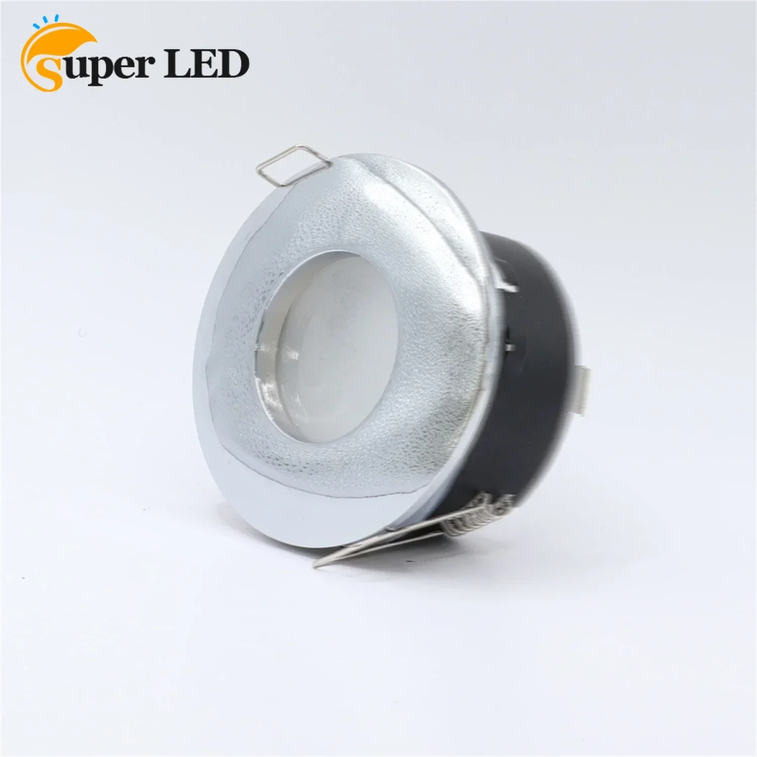 

JOYINLED Recessed Luminaire Round Zinc Alloy Chrome Swivelling GU10 MR16 GU5.3 Recessed Spotlight Cut Out 70mm Fixture Frame