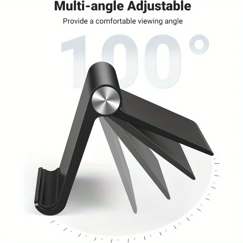 Tablet Holder Adjustable Portable Foldable Desktop Base Stable Clamp Durable PP Material