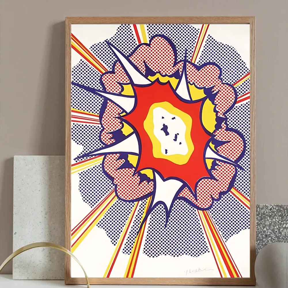 Colorful Roy Lichtenstein Poster Crying Girl Wall Art Roy