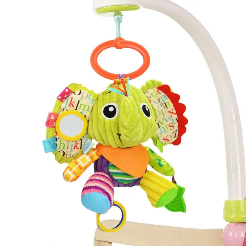 

Stroller Toys Newborn Car Seat Toys Stroller Toys Plush Elephant Toy Sensory Learning Toy Travel Activity For 0-12 Months