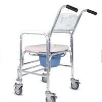 Good Quality Elderly Toilet Commode Chair With Detachable Footrests And Splash Guard 1