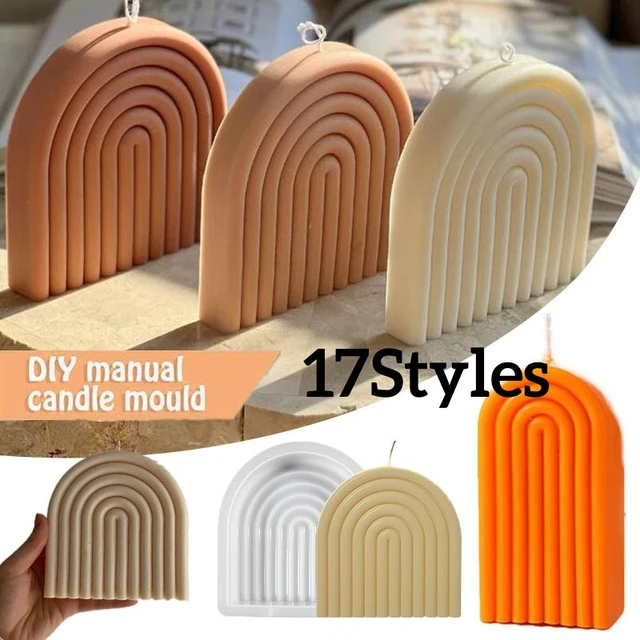 Rainbow Arch Candle Silicone Mold DIY Rainbow Bridge Geometry Candle Making  Soap Resin Plaster Mould Art Craft Home Decor 