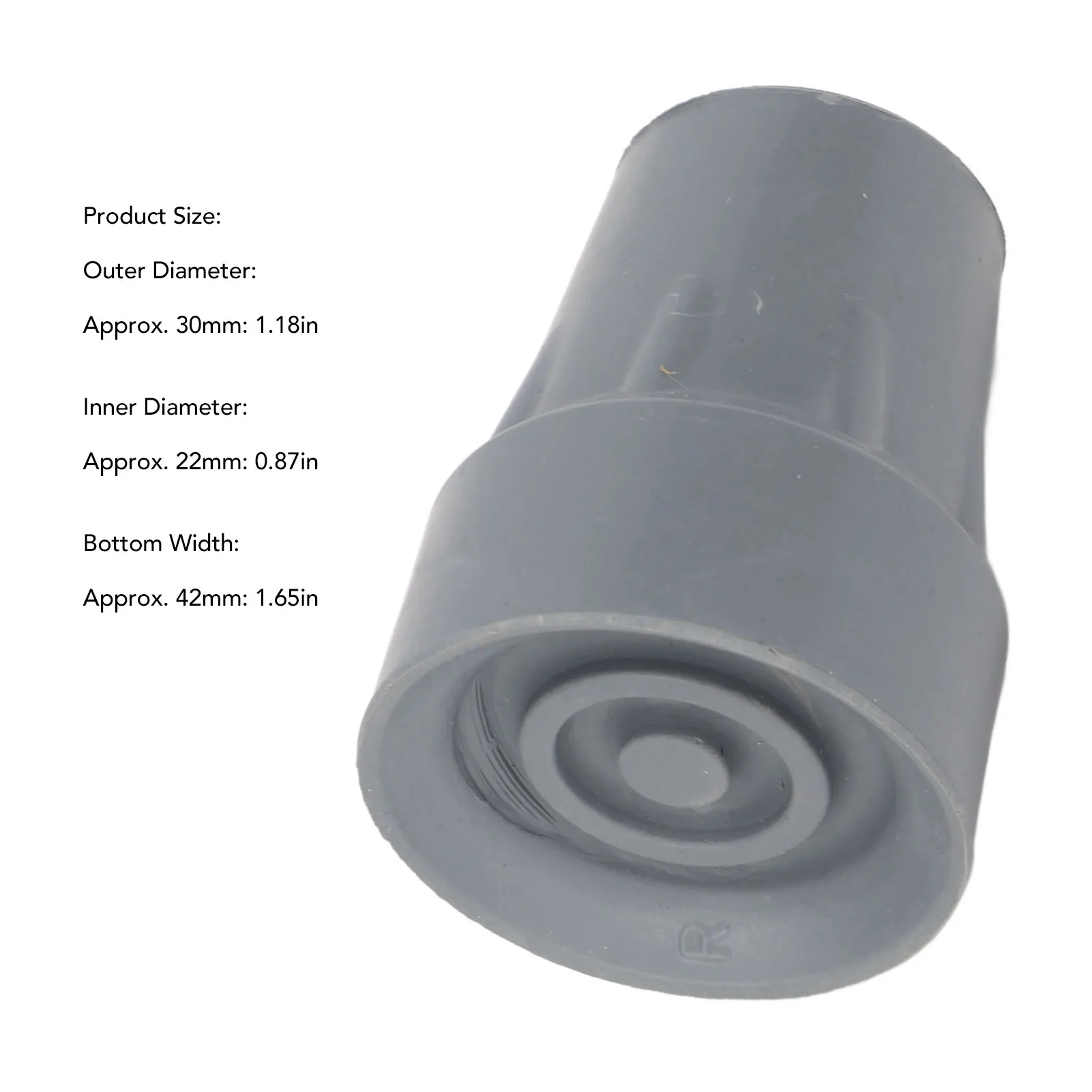 Cane Tip Pad Rubber Accessories Prevent Slip Shock Absorbing Heavy Duty Replacement walking cane walking stick attachment 2pcs 22mm